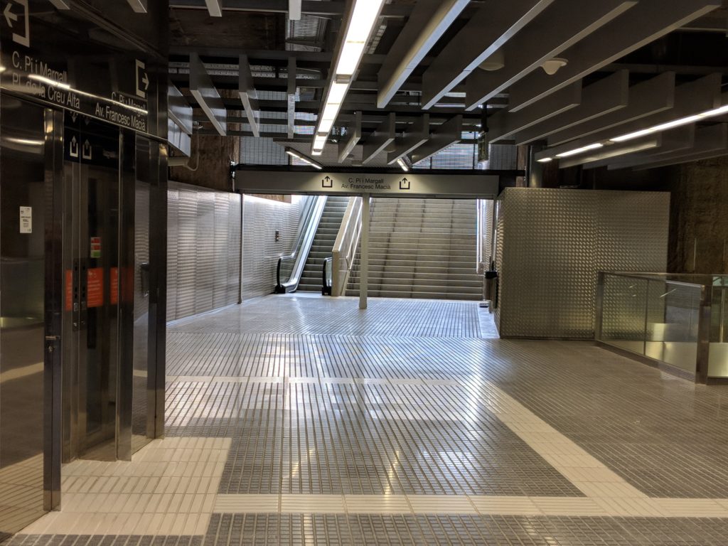 Empty subway station in Sabadell