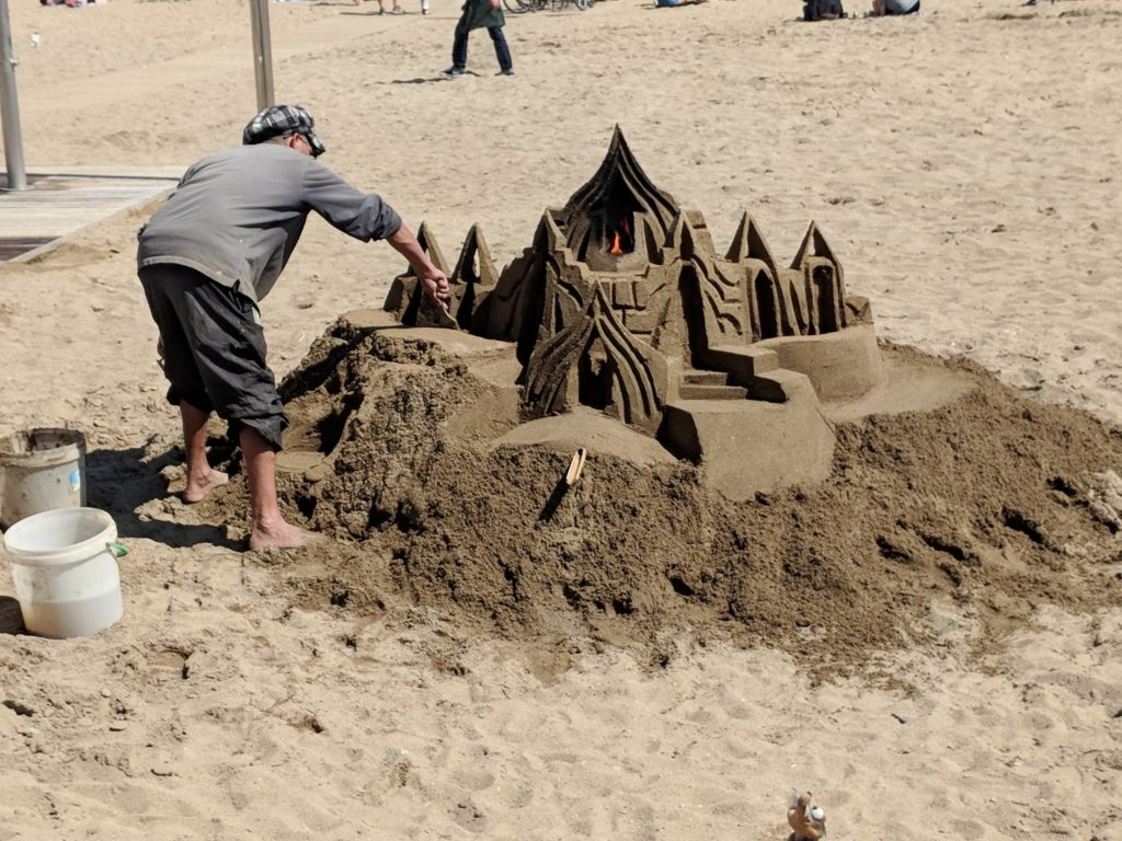 Sandcastle on Barceloneta Beach