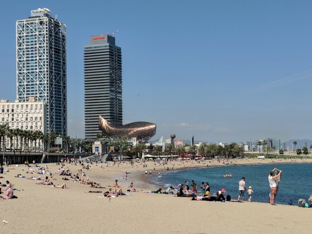 Barceloneta Beach and Barcelona Casino