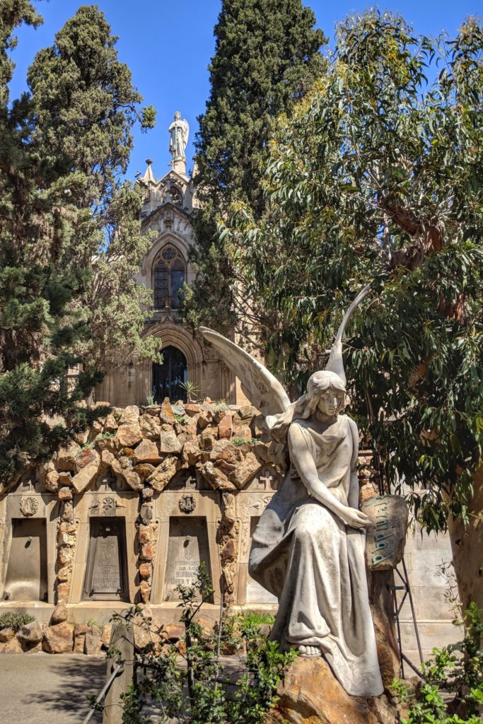 Statues in Montjuic Cemetery