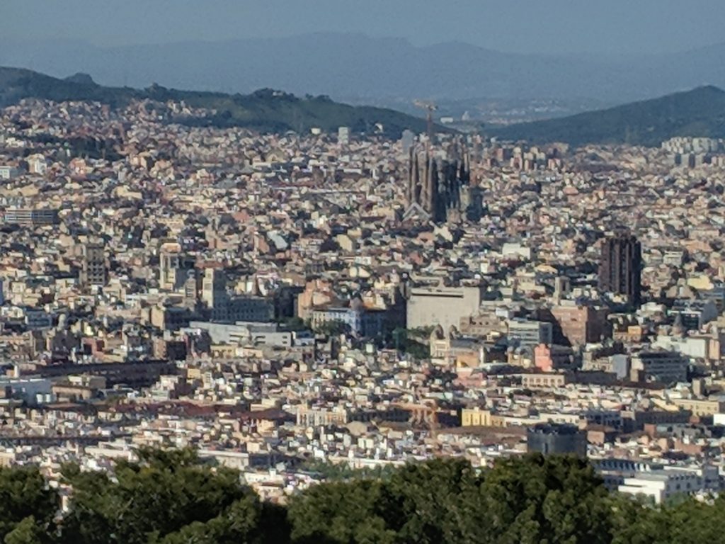 Sagrada Família from Montjuic Castle