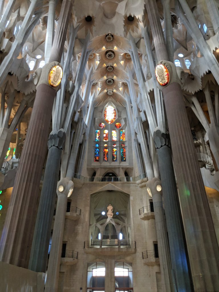 Interior detail of Sagrada Familia