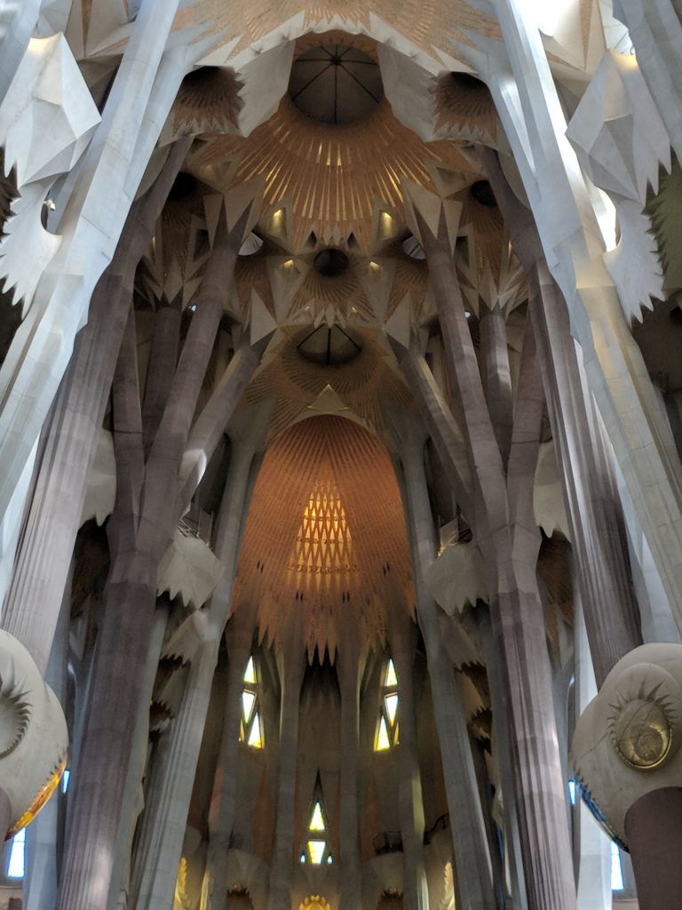 Interior detail of Sagrada Familia