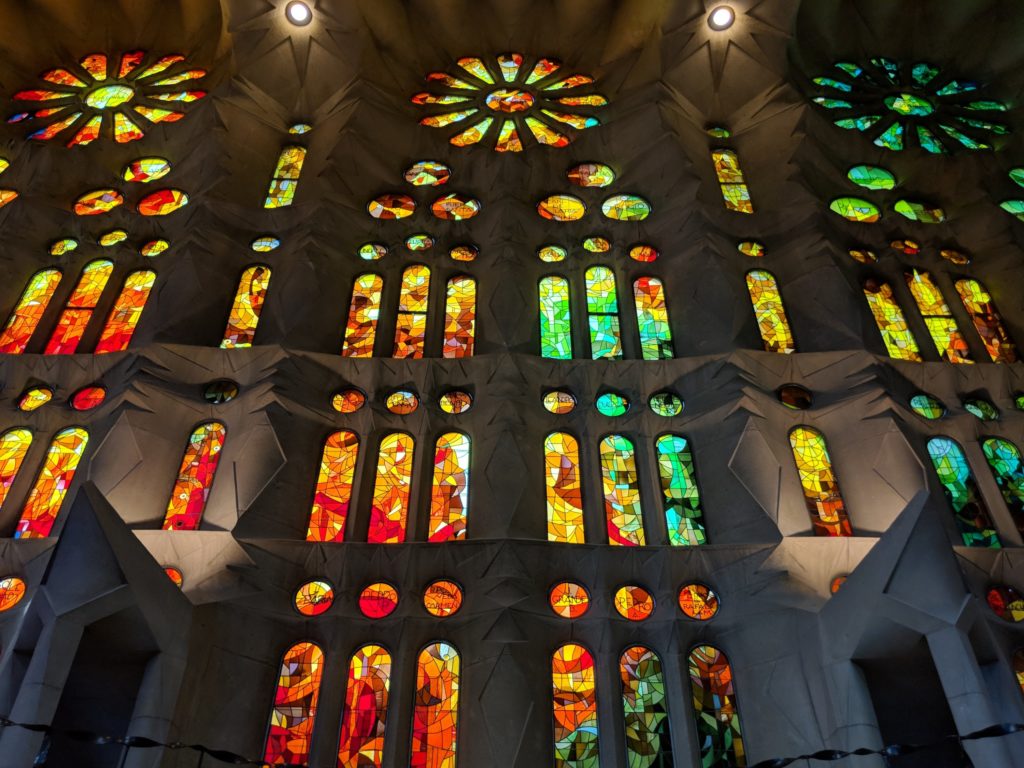 Stained glass in Sagrada Família