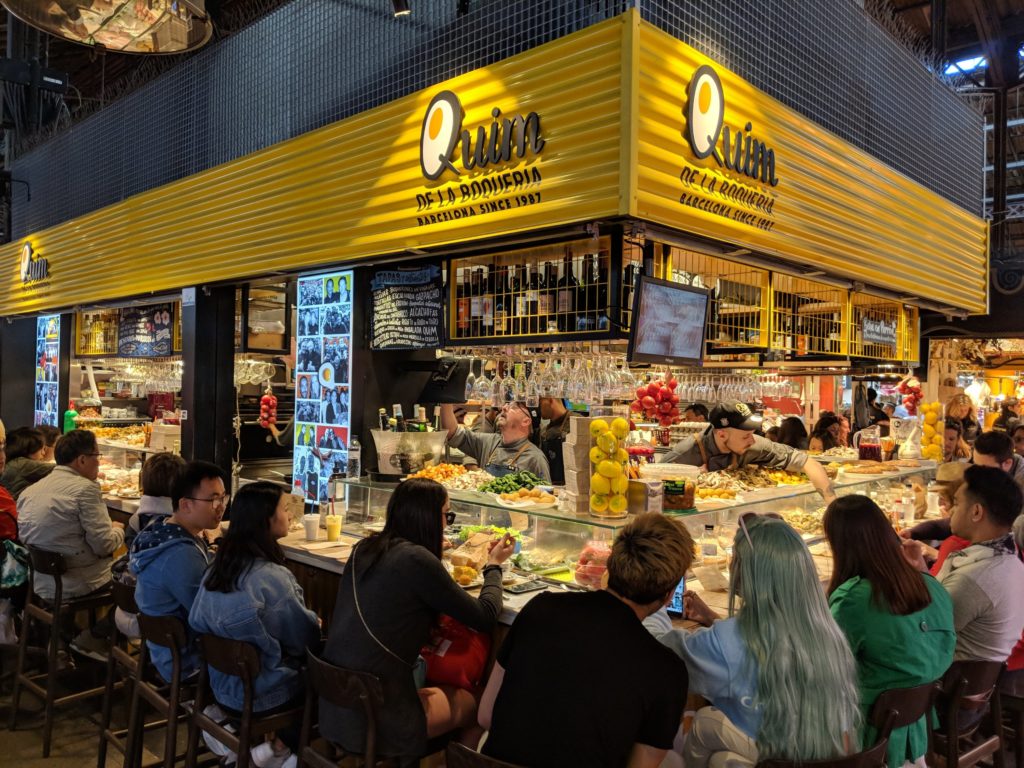 El Quim restaurant in La Boqueria