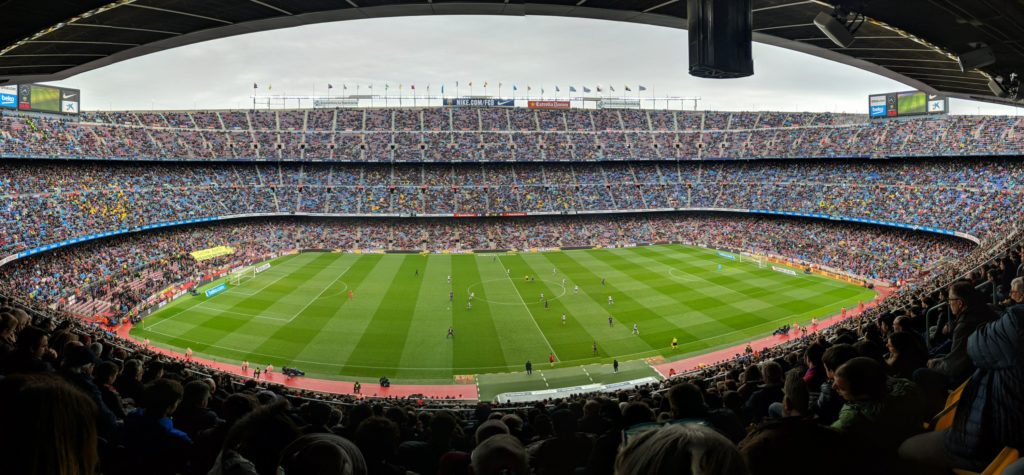 Panoramic of Barcelona Football at Camp Nou